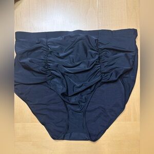Torrid Black Ruched Swim Bottoms
